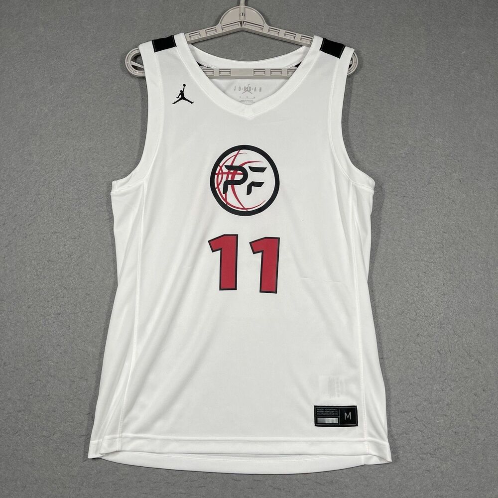 Jordan Jersey Men Medium White PF Principle First Academy 11 Humility Basketball